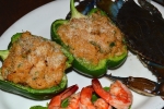 Bell Pepper stuffed with Shrimp and Crab Dressing